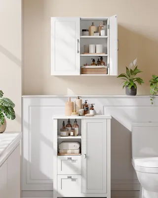 Produktbild von VASAGLE Badezimmerschrank, Badschrank, wandmontiert, Wandschrank mit verstellbaren Ablagen