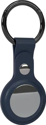 Produktbild von EAZY CASE Schutzhülle Anhänger kompatibel mit AirTag, Kunstleder Hülle zur Aufbewahrung von Airtags mit Schlüsselanhänger,Kratzfest, Schlüsselanhänger, Stoßfest, Blau
