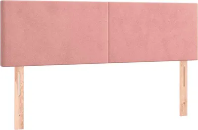 Obrázok produktu pre vidaXL Čelo postele ružové 144 x 5 x 78/88 cm, zamat