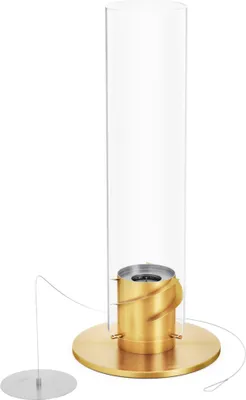 Produktbild von höfats Tischfeuer SPIN 1200 gold Windlicht Gartenfackel Edelstahl/Glas Ø 23/12 cm