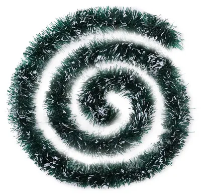 Weihnachtsgirlande, 10 m, Chunky Grün, Lametta für Weihnachtsbaum