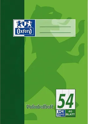 Produktbild von Oxford Vokabelheft LIN54 - A5, 40 Blatt, liniert, 1 Stück