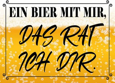 Produktbild von vianmo Holzschild 30x40 cm ein Bier mit mir das rat ich dir