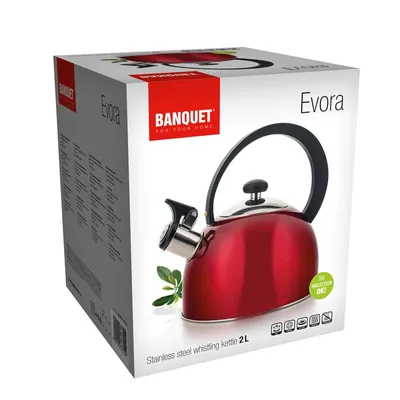 Obrázek produktu pro Konvice nerezová EVORA 2 l, červená