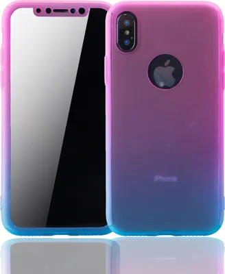 Produktbild von Handyhülle Schutzhülle für Apple iPhone XS Full Case Cover Displayschutz 360 Blau