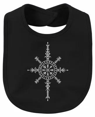 Produktbild von Vegvisir Wikinger Kompass Runen Nordisch Mythologie Aegishjalmur Baby, Schwarz, Einheitsgröße