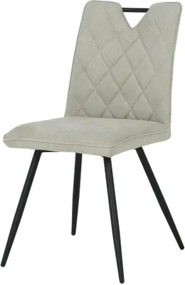 Obrázok produktu pre HowHomely | Čalúnené stoličky DALIA - Ergonomické - Béžové - Moderné, Elegantný dizajn, Kovové nohy, Stoličky do obývačky