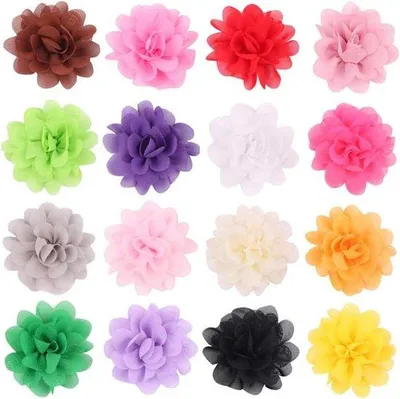 Produktbild von Haarklammern 20 Stück Mädchen Chiffon Blumen Alligator Klammern Haarzubehör