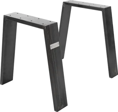 Obrázek produktu pro ML-Design sada 2 noh stolu / podnoží lavice Loft, 44x42 cm, industriální, profil 8x2cm, ocel, průmyslový design, tvar U, kovový rám stolu scandic