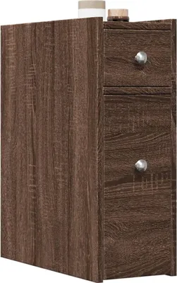 Produktbild von Maison Exclusive - Badschrank Schmal mit Rollen Eichen-Optik Holzwerkstoff