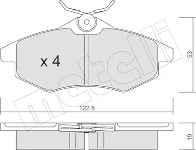 Produktbild von METELLI Bremsbeläge Satz Vorne Bremsklötze für CITROËN C3 I Schrägheck (FC, FN) 22-0328-0