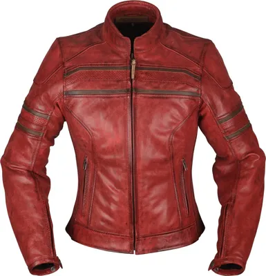 Produktbild von Modeka Iona Damen Motorrad Lederjacke, rot, 38