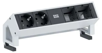 Produktbild von BACHMANN DESK2 2x Schutzkontakt 2x ABD GST18, weiß