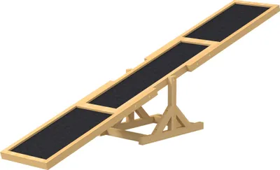 Produktbild von Hundewippe für Agility Training, rutschfest, bis 50 kg belastbar, 180 x 30 x 30 cm