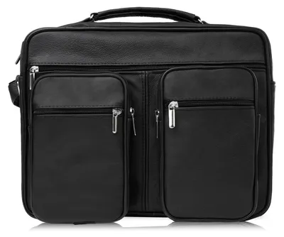 Produktbild von Herren Leder Umhängetasche schwarz A4 Posttasche für Arbeit Abruzzo ABR-20