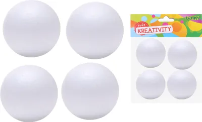 Produktbild von Dekorative Styroporkugeln 7 cm, 4 Stück