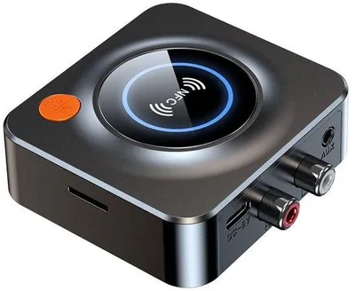 Produktbild von Bluetooth 5.1-Receiver mit RCA-Adapter und 3,5 mm AUX-Anschluss, drahtlose Audio-Receiver mit Bassfunktion und integriertem Akku, Reichweite bis 30 m, für das Heimabspiel von HiFi-Musik.