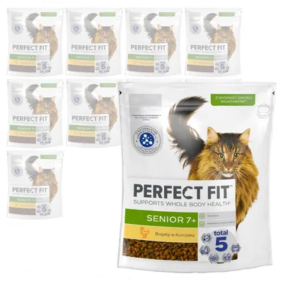 Zdjęcie produktu dla Perfect Fit Senior 7+ 10x750g Sucha Karma Dla Kotów Starszych Z Kurczakiem