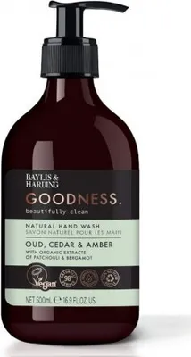 Produktbild von Baylis & Harding Goodness Handwäsche natürlich Oud, Cedar & Amber Flüssigseife 500ml