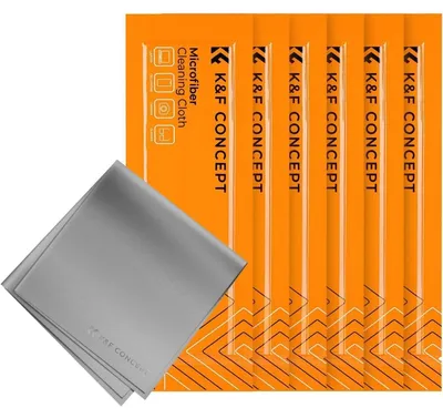 Productafbeelding van Microvezel reinigingsdoeken, 6 stuks, 15x15 cm, individueel vacuümverpakt, grijs