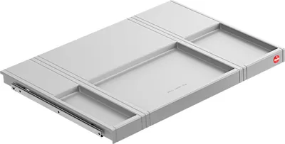 Zdjęcie produktu dla Hailo Multideckel 1109749 Półka z prowadnicą do szafki 60 cm Jasnoszary
