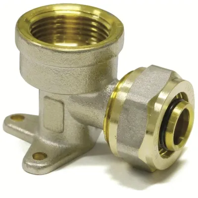 Productafbeelding van Schroefkoppeling Wandhoek 16mm x 2 – 1/2' IG | Duurzame UBA-Positivliste Koppeling voor Drinkwater & Verwarming, Eenvoudige Montage zonder Gereedschap