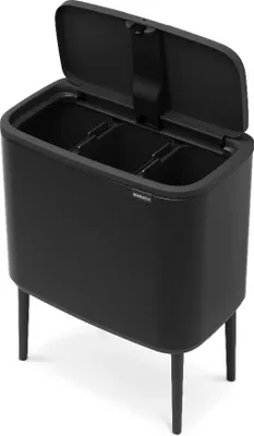 Produktbild von Brabantia 316067 Mülleimer 33 l Rechteckig Edelstahl Schwarz (31 60 67)