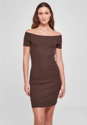 Immagine prodotto di Urban Classics - Vestito a costine da donna senza spalle, marrone - XXL