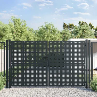 Produktbild von The Living Store Gartentor Anthrazit 300x225 cm Stahl