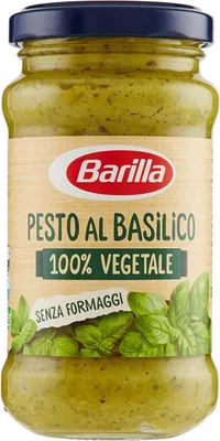 Produktbild von Barilla Pesto al Basilico 100% Vegetale Gemüse Basilikum Pesto ohne Käse Pasta-Sauce 100% Italienisches Pesto 195g