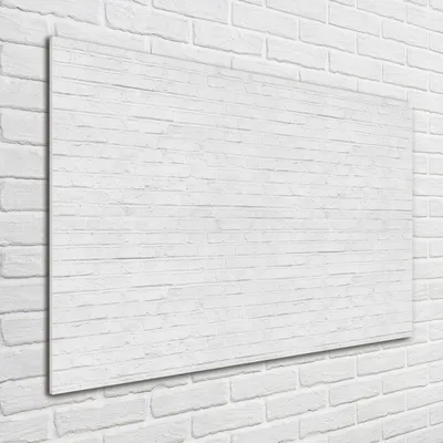 Produktbild von Tulup® Glas-Bild - 100 x 70 - Wandbild aus Glas - Wandkunst - Wandbild hinter gehärtetem Sicherheitsglas - Sonstige - Backsteinmauer - Weiß