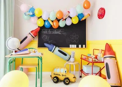Produktbild von Buntstift-Folienballons, blau, 23x104 cm