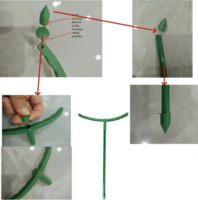 Produktbild von 12 Pflanzenstützen halbrunde Ring für Gartenpflanzen - 59 Zoll breit x 59 Zoll hoch Pflanzenstütze halbrund