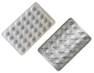 Produktbild von Reines Shilajit Mumijo Altai Bergbalsam 4 x 60 Tabletten Hohe Qualität Mumio Mumie Shilajit Мумиё Мумие