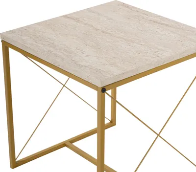 Image de Skye Decor, Defne - Or, Travertine, Tables basses, Travertin, 100 x 52 x 50 cm
