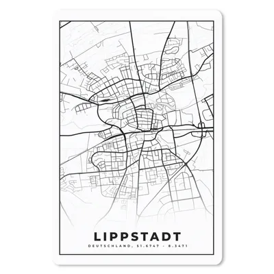Produktbild von MuchoWow® Mauspad Mousepad Lippstadt - Karte - Stadtplan 40x60 cm - Mousepads - Maus Mat - Pad - Mausunterlage - Schreibtisch Accesoire