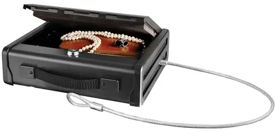Produktbild von MASTER LOCK Kompakttresor [Schlüsselschloss] [mit Kabel] PP1KML – Ideal für Scheckbücher, Schmuck, Ausweise und mehr