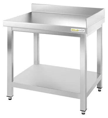 Productafbeelding van Hoekwerkbank in roestvrij staal, 600 x 600 mm, PREMIUM kwaliteit - GOLDINOX