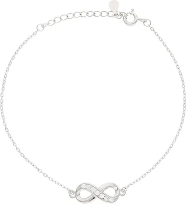 Produktbild von Infinity Armband Silber 925 mit Zirkonia JL16-03-0731 JuwelmaLux 19 cm