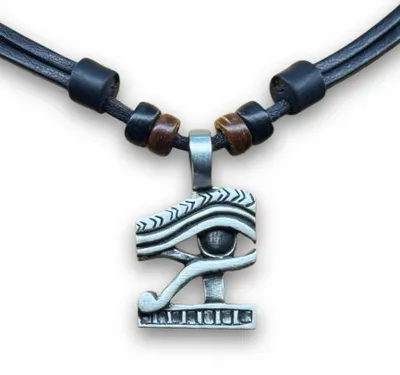 Produktbild von HANA LIMA | Leder Halskette Auge des Rah ägyptische Herren Damen Kette Schmuck