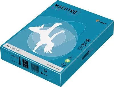 Produktbild von Kopierpapier Maestro Color DIN A3, 80 g/qm, blau, 500 Blatt