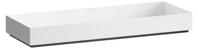Image de LAUFEN METAPHOR Cuvette de lavabo, rectangulaire, sans trou pour robinet, sans trop-plein, 1000x375x115mm, H512ME87571121