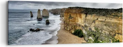 Produktbild von Bild auf Leinwand - Leinwandbild - Strand Ozean Landschaft - 90x30cm - Wand Bild - Wanddeko - Leinwanddruck - Bilder - Kunstdruck - Wanddekoration - Leinwand bilder - Wandkunst - AB90x30-0141