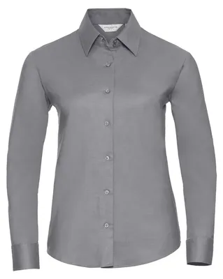 Immagine prodotto di Russell Collection Camicia Oxford facile da lavare, maniche lunghe FK743 (S) (argento)