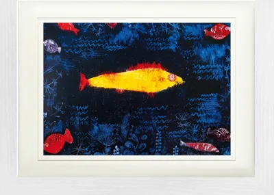 Produktbild von Paul Klee Gerahmtes Bild Mit Edlem Passepartout | Wand-Bilder | Im Bilderrahmen - Der Goldene Fisch, 1925 (30 x 40 cm)