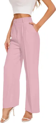 Produktbild von FUNYYZO Damen Hose High Waist Weites Bein Rosa M