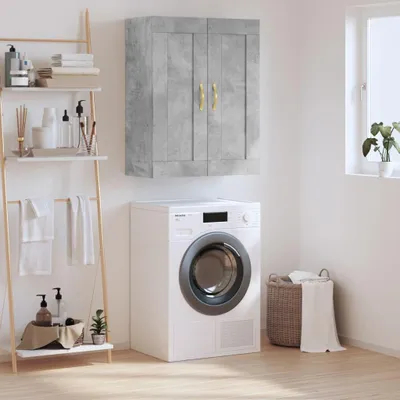 Produktbild von vidaXL Wandschrank Betongrau 69,5x34x90 cm Holzwerkstoff