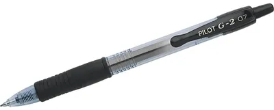 Produktbild von Pilot Gelroller G-2 0.7, Ausziehbarer Gelschreiber, Schwarz, Schwarz, Transparent, Kunststoff, Medium, Rund