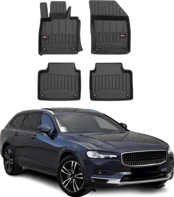 Image de 2016-2025 Volvo V90 Combi Tapis de sol TPE noir 4 pcs