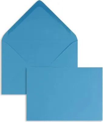 Produktbild von Briefumschläge 110x156mm 120g/qm gummiert VE=100 Stück azurblau